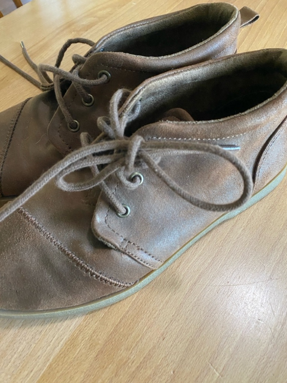 Bobs By Skechers Brown Suede Lace-Up Casual Shoes - Picture 6 of 10